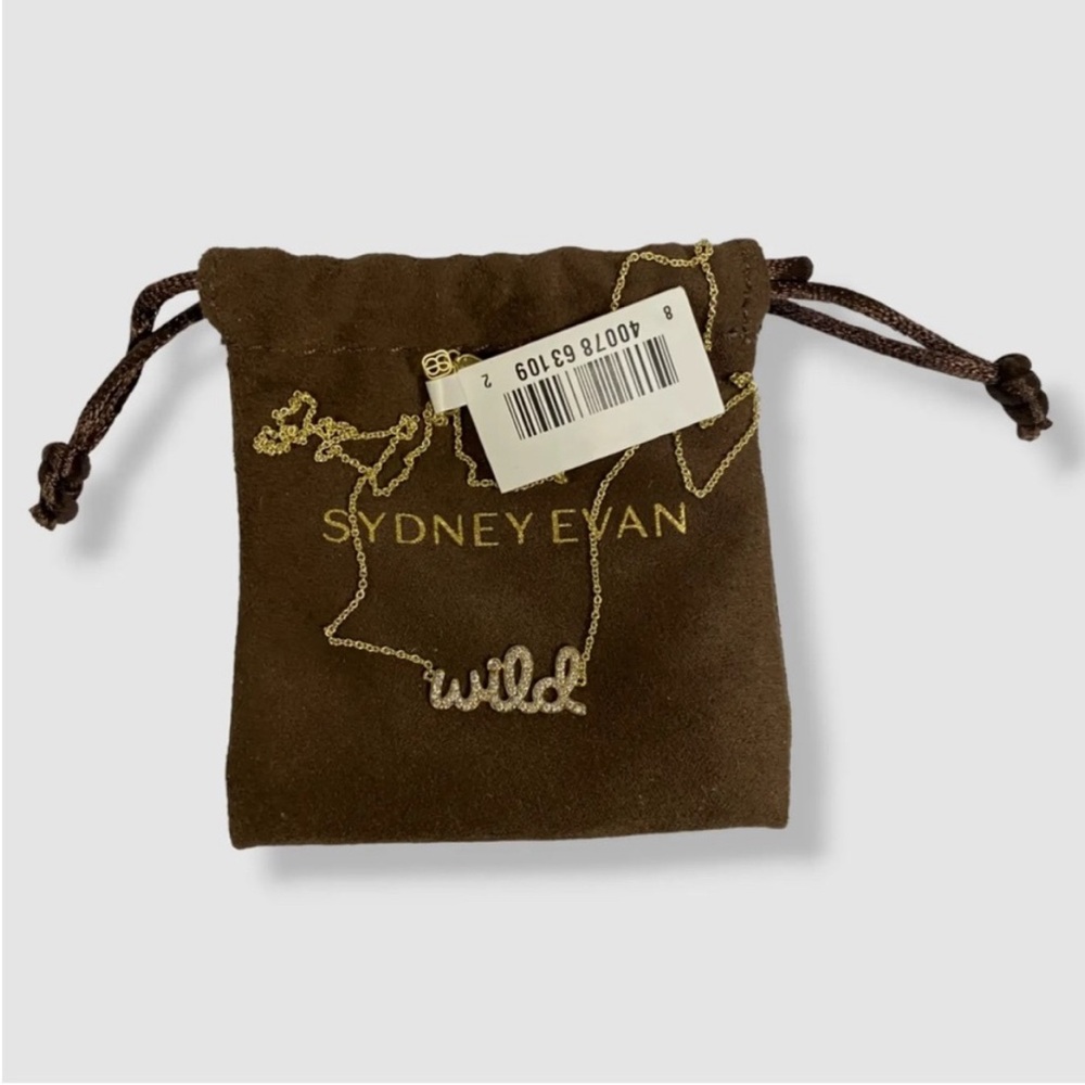 Sydney Evan GOLD & DIAMOND WILD SCRIPT NECKLACE